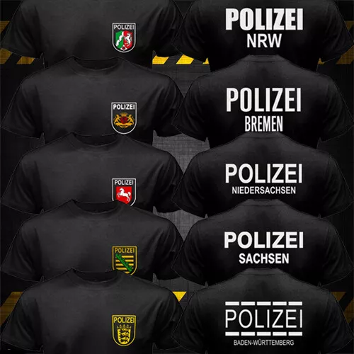 Germany Cities State Police Polizei GSG SEK Bundespolizei Landespolizei T-shirt