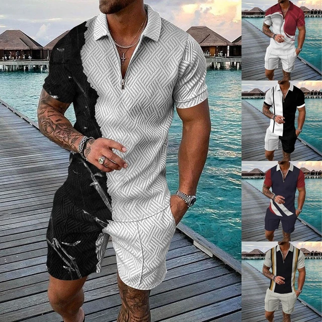 Sweat-suit homme premium avec chemises à manches courtes et shorts style élég