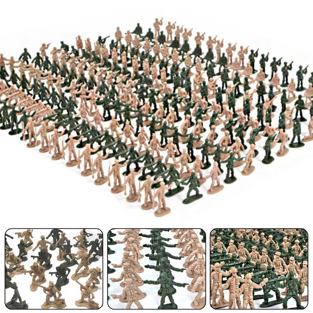 LICHENGTAI – 100 Figurines Militaires Soldats – 12 Poses, Couleurs Variées, Seau De Rangement (dès 3 Ans)