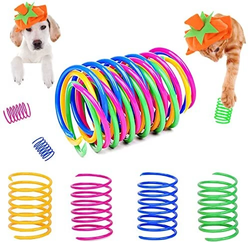 Lot de 20 Jouets pour Chat Plumes de Chat Plumes Spirales en Plastique Jouet ...