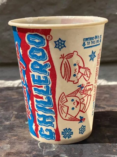 Vintage Chillaroo Mister Softee Wax Cup 1980s 3”