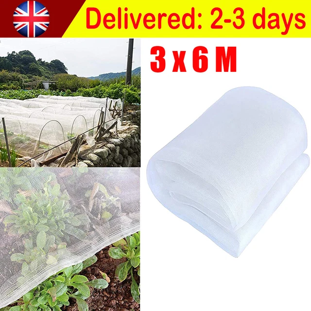 3 x 6M Fine Mesh Garden Insect Netting Woven Mesh Anti Butterfly Fly Bug Screen