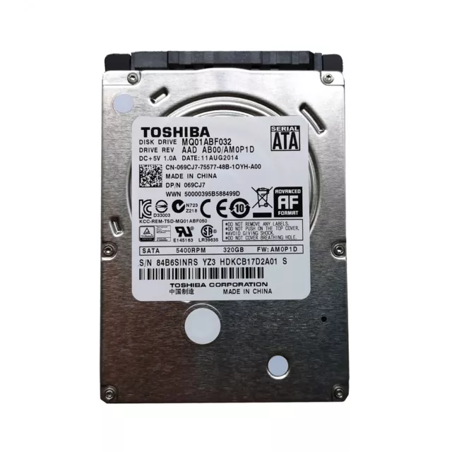Toshiba 320GB MQ01ABF032 5400RPM SATA 2.5" Laptop HDD Hard Disk Drive-7mm