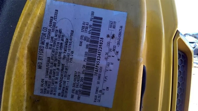 MUSTANG   2004 Crossmember Transmission 103699838