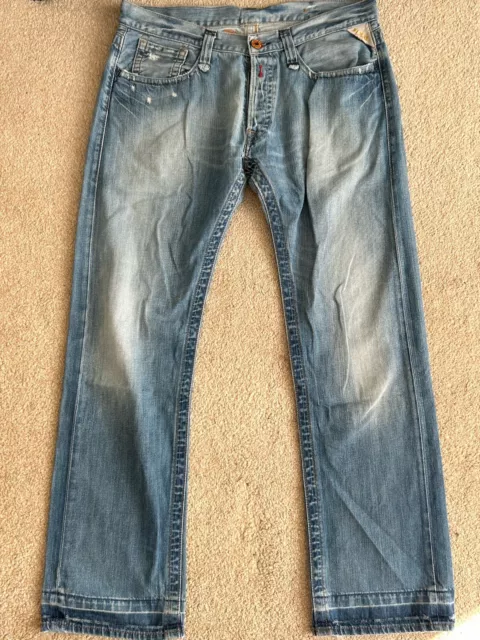 Men’s Vintage Replay Jeans Embroidered Relay On Back Size 34/32