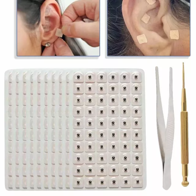 600PCS Relaxation Ear Acupuncture Massage Therapy Needle Patch Auricular Sticker