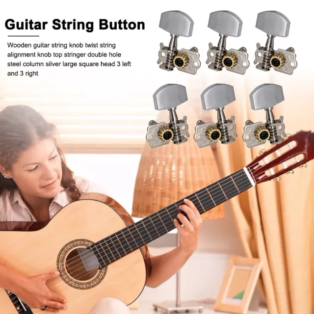 Guitar 3L 3R Open String Button Tuning Pegs Machine Head Key Peg Knobs Tuners