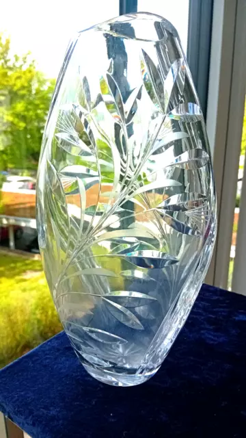 große Kristall Vase - NACHTMANN - Bleikristall - edel und schwer - H = 25 cm