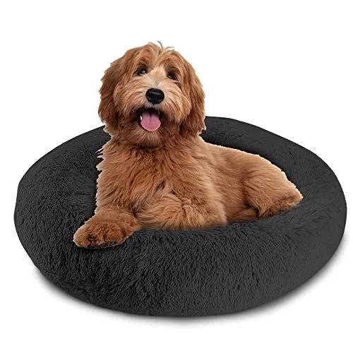 Arlee Donut Round Pet Dog Bed - Memory Foam - Calming Reduce Anxiety - Shaggy... 2