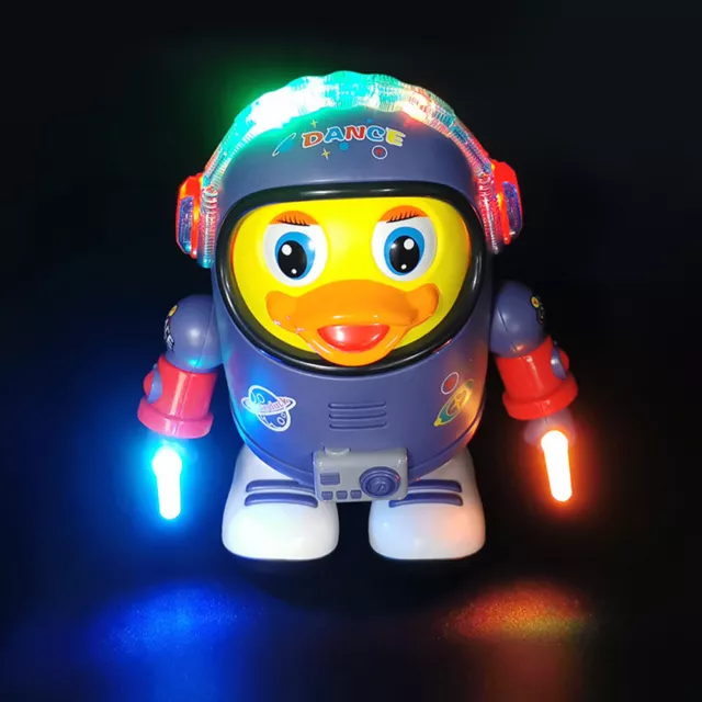 Electric Noisy Duck Toys Movable with Music Light Plastic for Kids Holiday Gifts