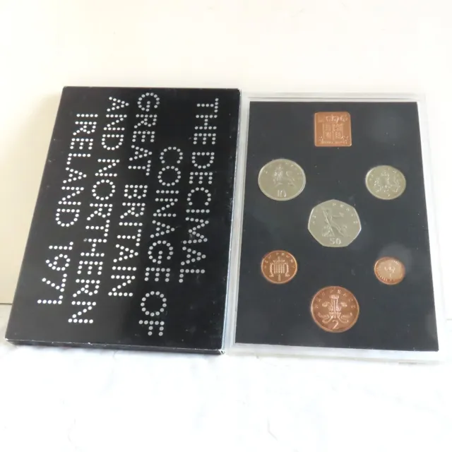 1971 ROYAL MINT FIRST DECIMAL 6 COIN PROOF SET - sealed/outer