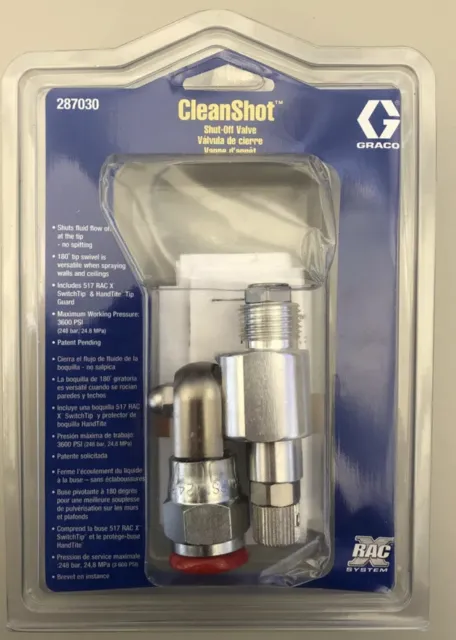 Válvula de cierre Graco Cleanshot totalmente nueva como se muestra en la foto