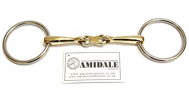 Amidale Loose Ring French Link Snaffle Bit S/S German Silver Flat Link Bnwt