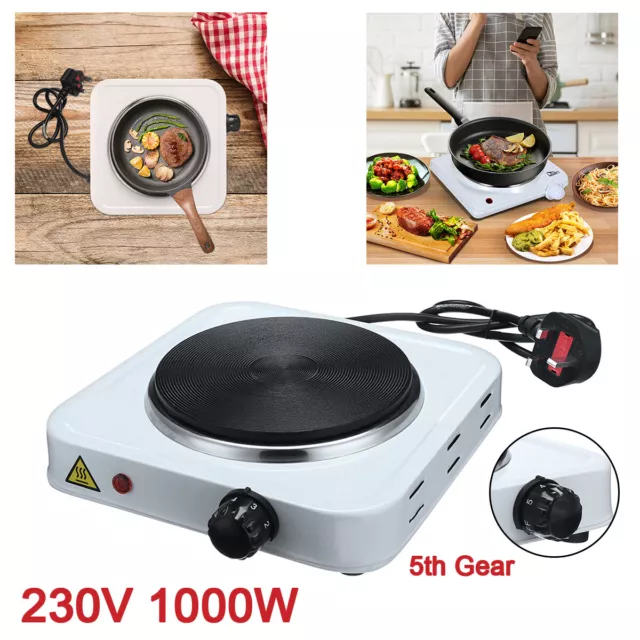 Hot Plate Electric Kitchen Cooker Single Portable Table Top Stove Hob 1000W