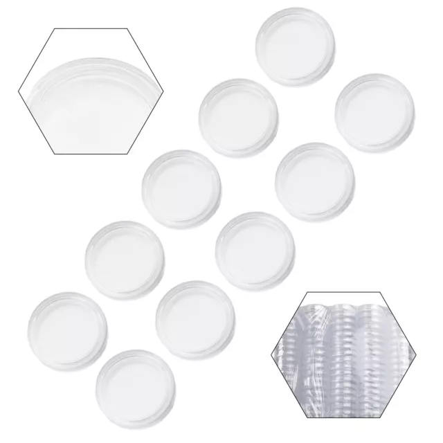 100x Transparent Rond Plastique Pièce de Monnaie Capsules Affichage Étuis Boîte