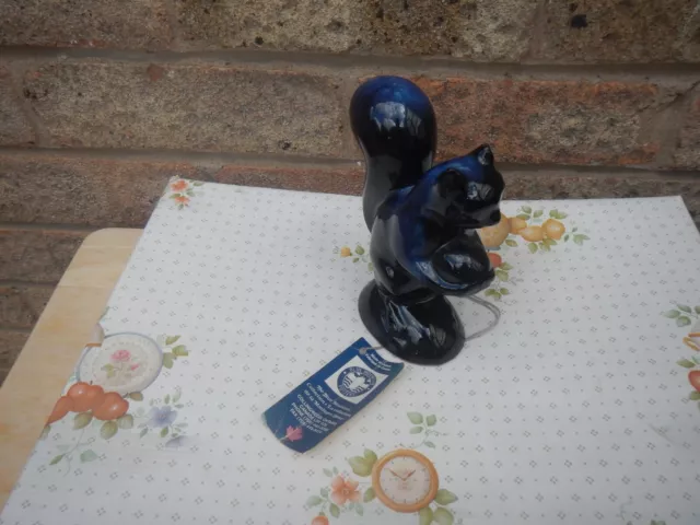 Vintage Blue Mountain Pottery Blue Squirrel Figurine