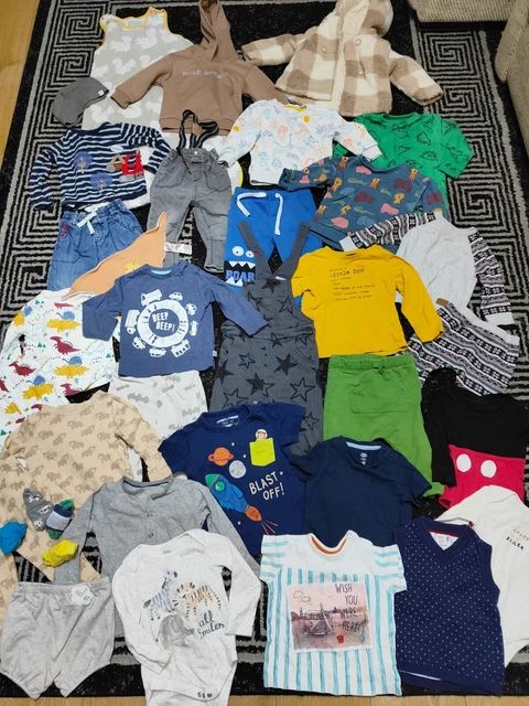 #C99 💙Huge Bundle Of Baby Boy Clothes 9-12months NEXT GEORGE MINICLUB TU FRED&F