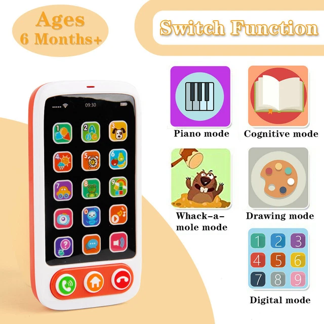 Touch Screen Phone Toy Play Music Learning Educational Cell Phone For Baby Kids