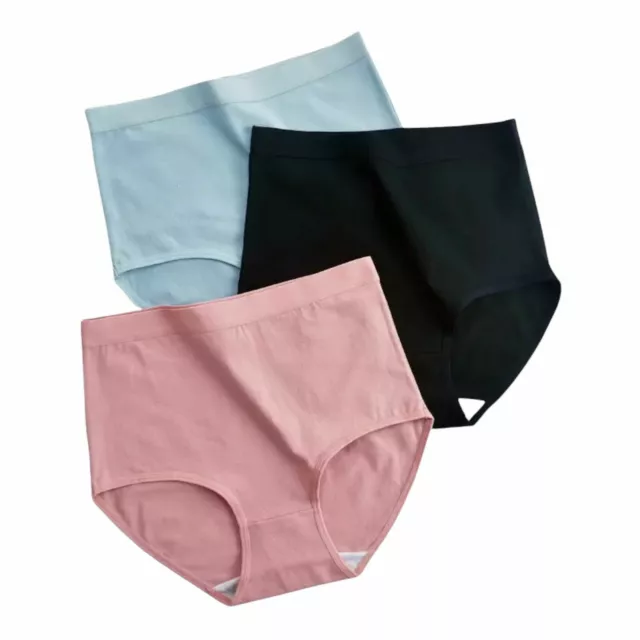 Women High Waist Cotton Panties Briefs Ladies Underpants Underwear