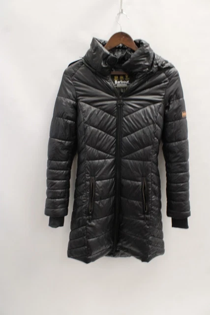 BARBOUR FIBRE DOWN Chock Quilt Jacket Ladies Coat UK 14 White