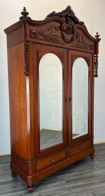 Impressive Antique French Armoire Wardrobe with mirrors (LOT 2310)