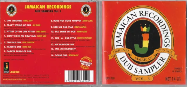 Jamaican Recordings Dub Sampler Vol 3 V/A CD Album Max Romeo Johhny Clarke etc