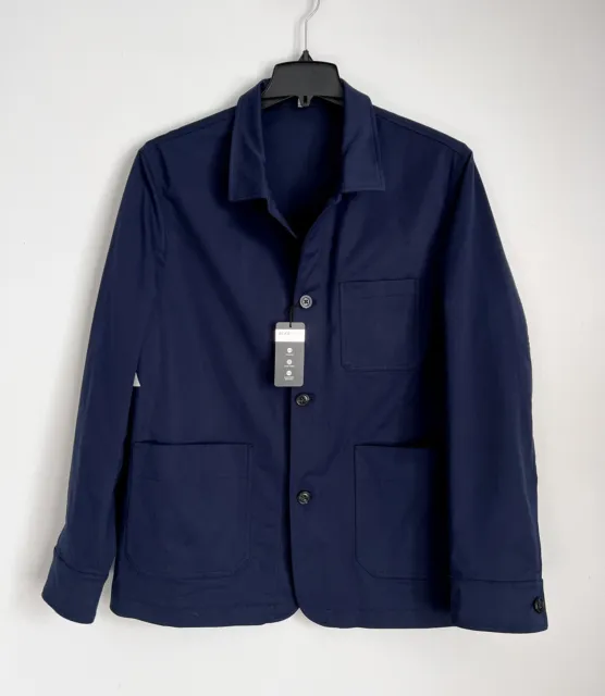 ALFANI MEN'S SZ XL Regular Fit Solid Shirt Jacket In Navy Blue $150 $31 ...
