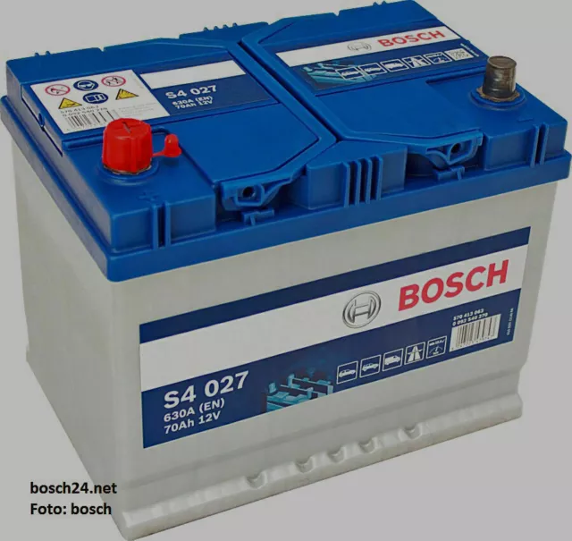 Starterbatterie Bosch S4 12V 70Ah   0092S40270  S4 027