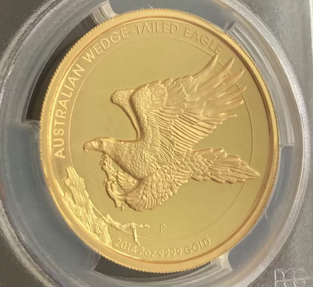 Wedge-Tailed Eagle 2014, 2 oz Gold, Proof, PCGS PR-70 (Deep Cameo, High Relief)