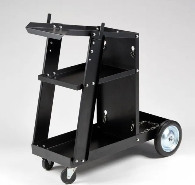 3 Tier Shelves Welding Cart w/ Tank Storage for Mig Tig MAG ARC Plasma Machine