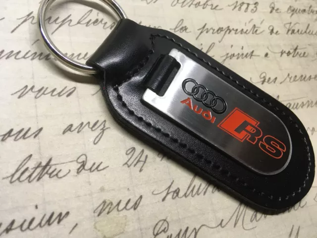 Audi Rs Leather Key Ring Fob Etched A 1 2 3 4 5 6 7 8  Q  3  5 7 Tt