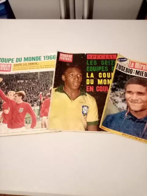 Lot Trois Revues Miroir Du Foot Et Miroir Des Sports Coupe Du Monde 1966
