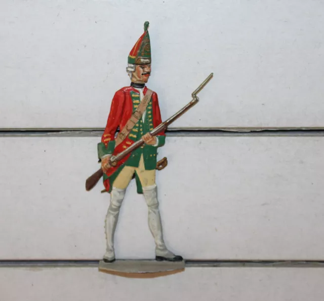 Zinnflachfigur: russischer Grenadier 1756-63, beidseitige Sammlerbemalung