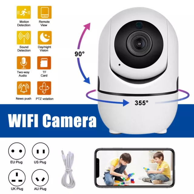 Wifi Camera Wireless IP Night Vision FHD 1080P Nanny Camera Baby Monitor Pet NEW