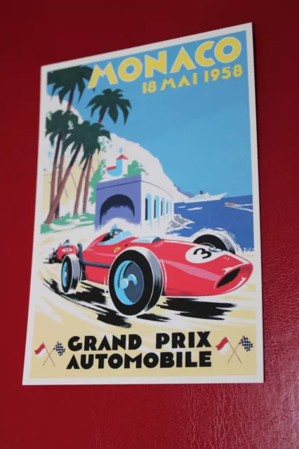 Monaco 1958 Carte Postale  Post Card Grand Prix Automobile Neuve 1958