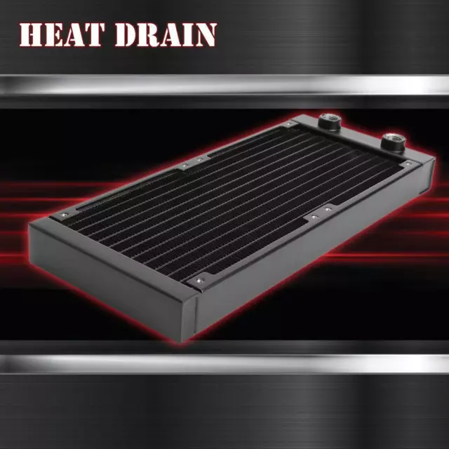 fr 12 Pipe Heat Exchanger Radiator Universal Heat Row Radiator for PC CPU Comput
