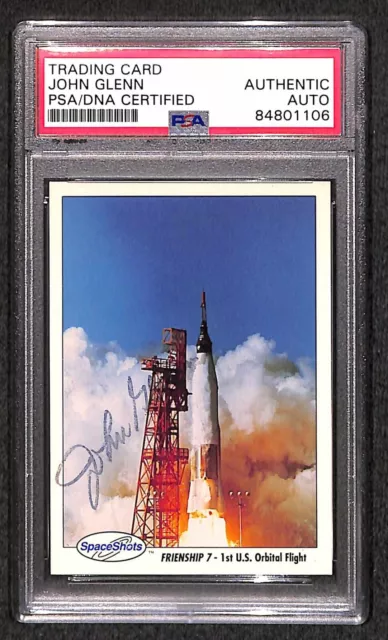 John Glenn Signed Autographed Mercury Friendship Seven NASA Rookie Card PSA (RC)