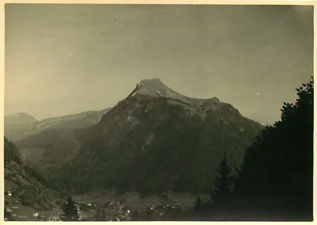 PHOTO 250615 - LES ALPES MORZINE 1953 Pointe de Ressachaux - snow mountain
