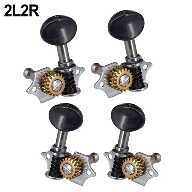 Chevilles Ukulélé 2L2R Argent - Mécaniques Accordage Alliage Cuivre, 4.3x2.8cm, Pour Remplissage Ou DIY