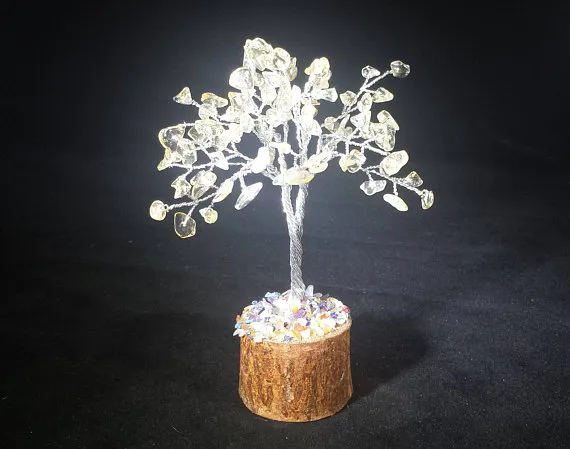 Natural Citrine Gemstone Chip Tree With 100 Stones Crystal Tree Of Life