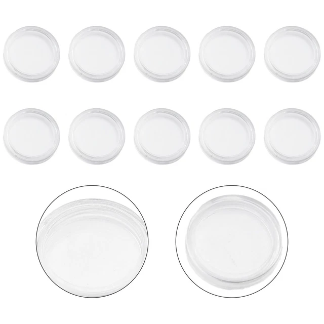 Supports Pièce Capsule 100pcs 16MM Transparent Plastique Applied Collectors