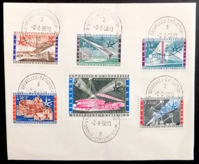 Gestempelte Briefmarken aus Belgien, 1958, M.Nr. 1094 - 1099                 10)
