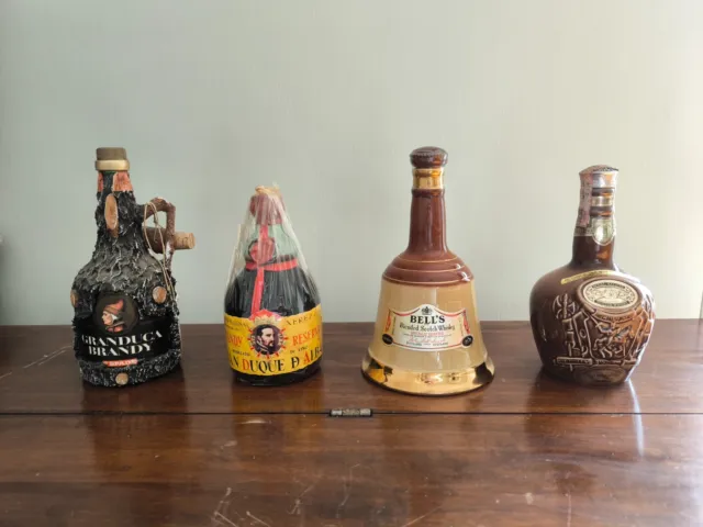 n. 4 bottiglie whisky e brandy da collezione