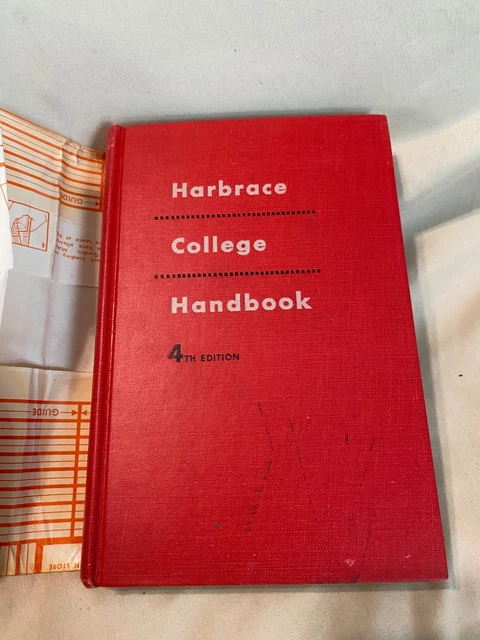 HARBRACE COLLEGE HANDBOOK English 4th Edition 1956 HC Textbook