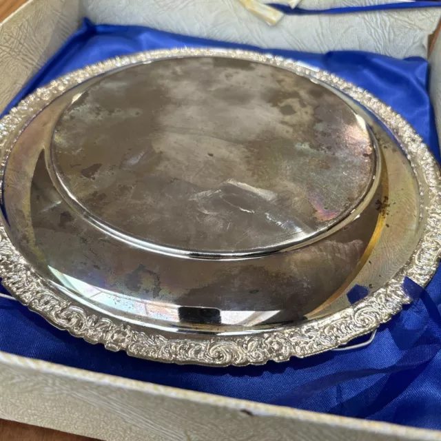 Queen Anne Silver Plated Tableware - Cut Glass Bowl, Silver Plated Plate 3