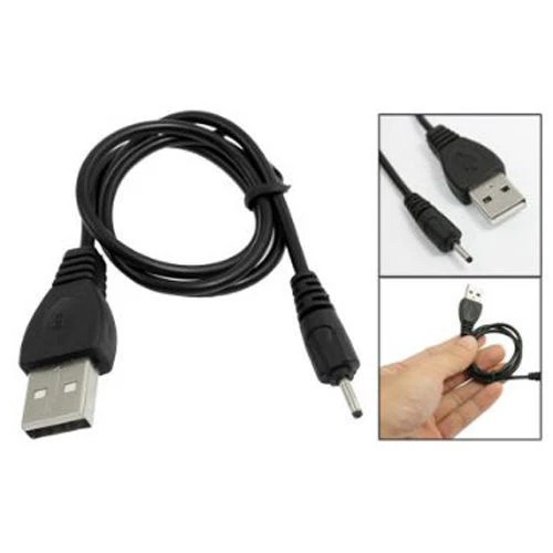USB A to 2mm Barrel Jack Male DC 5v Power Charger Cable Nokia 7360 N71 6288 E72
