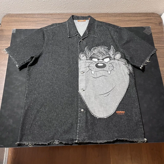 ICEBERG HISTORY VINTAGE Looney Tunes Taz Made In Italy Denim Jacket