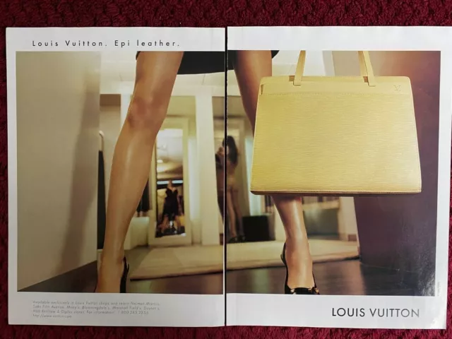 Eva Herzigova For Louis Vuitton 2002 Leather Bags PRINT AD Set 4 pg.