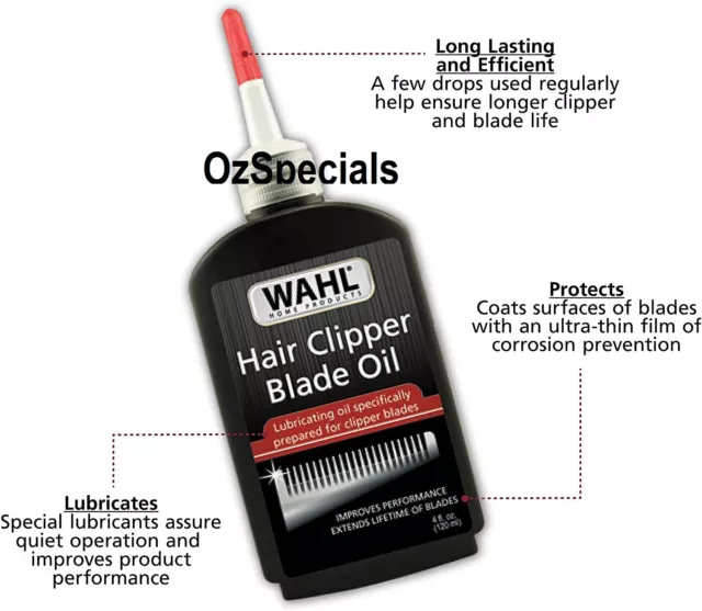 Wahl Clipper Oil 120ml (WA3310-300) - Professional, Barber, Salon, Home 2