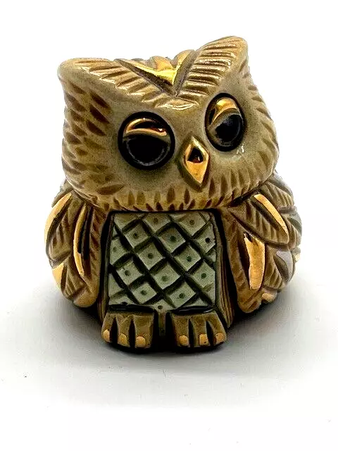 Rinconada De Rosa Artesanía Handcrafted Owl Figurine Trinket Box Uruguay 2"